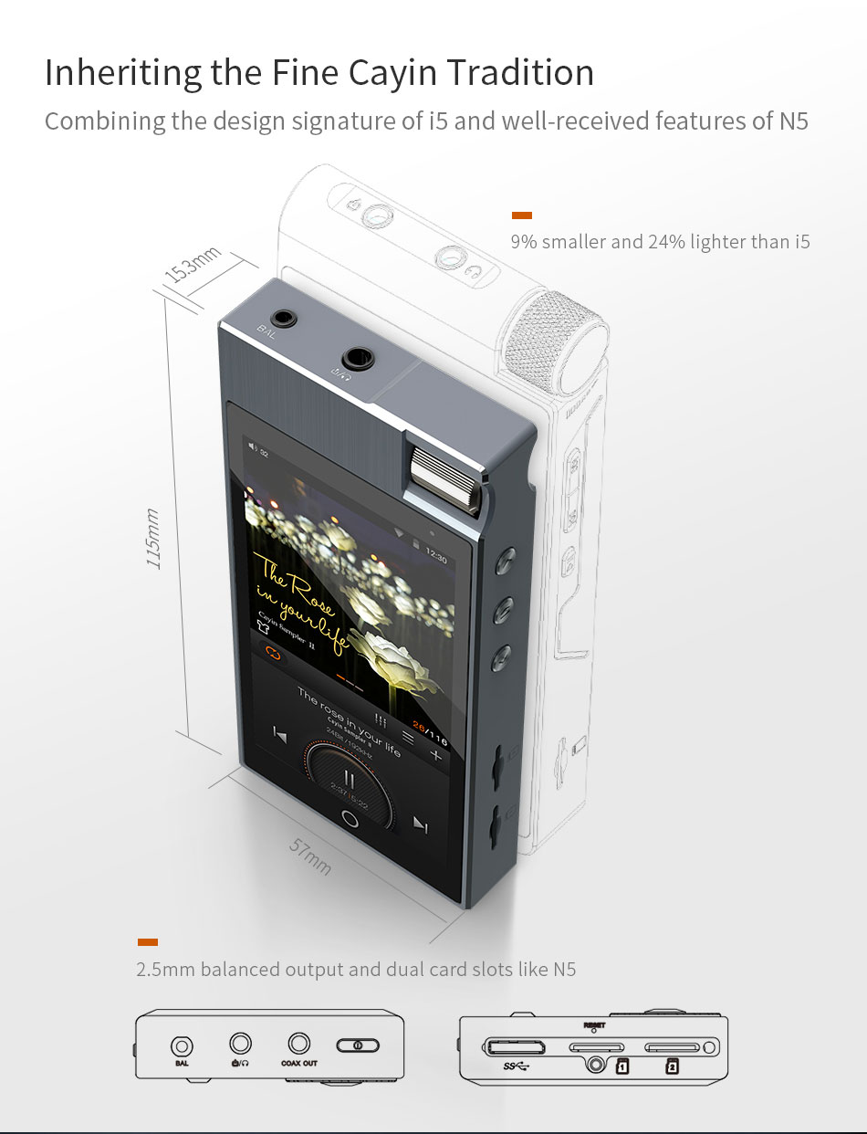 [Sale] Cayin N5ii สุดยอด Android Music Player รองรับ 2.5 บาล้านซ์ Lossless DSD WiFi และ bluetooth