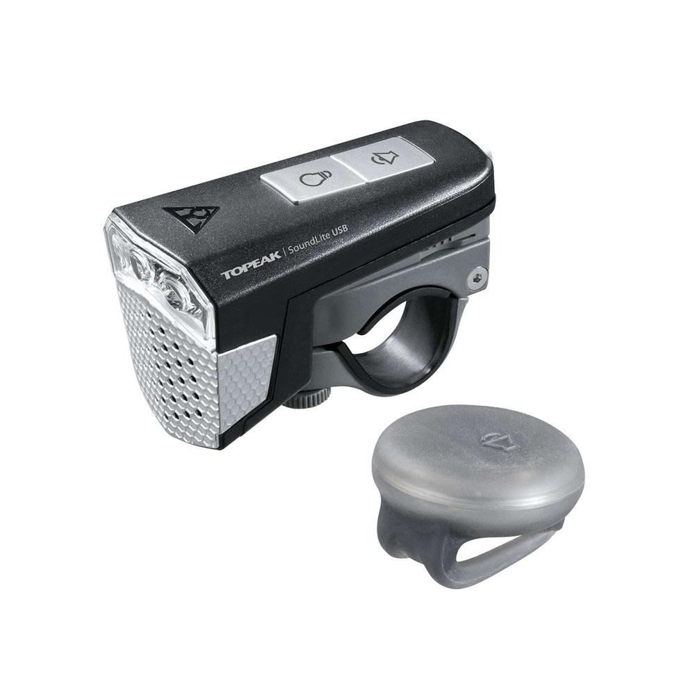 กระดิ่งไฟฟ้า+ไฟ TOPEAK SOUNDLITE USB Bicycle Bells, 70 Lumens, 28 Lux / 5M (มีรีโมท)