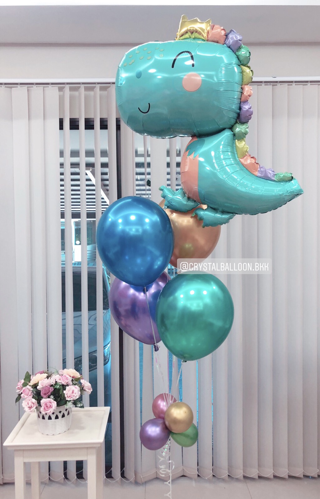 ลูกโป่ง วันเกิดเด็ก ช่อลูกโป่งไดโนเสาร์ Anagram ช่อ 5 ลูก 1 ช่อ พร้อมตกแต่ง สามารถเปลี่ยนสีลูกโป่ง/เปลี่ยนฟอยล์ตกแต่งได้