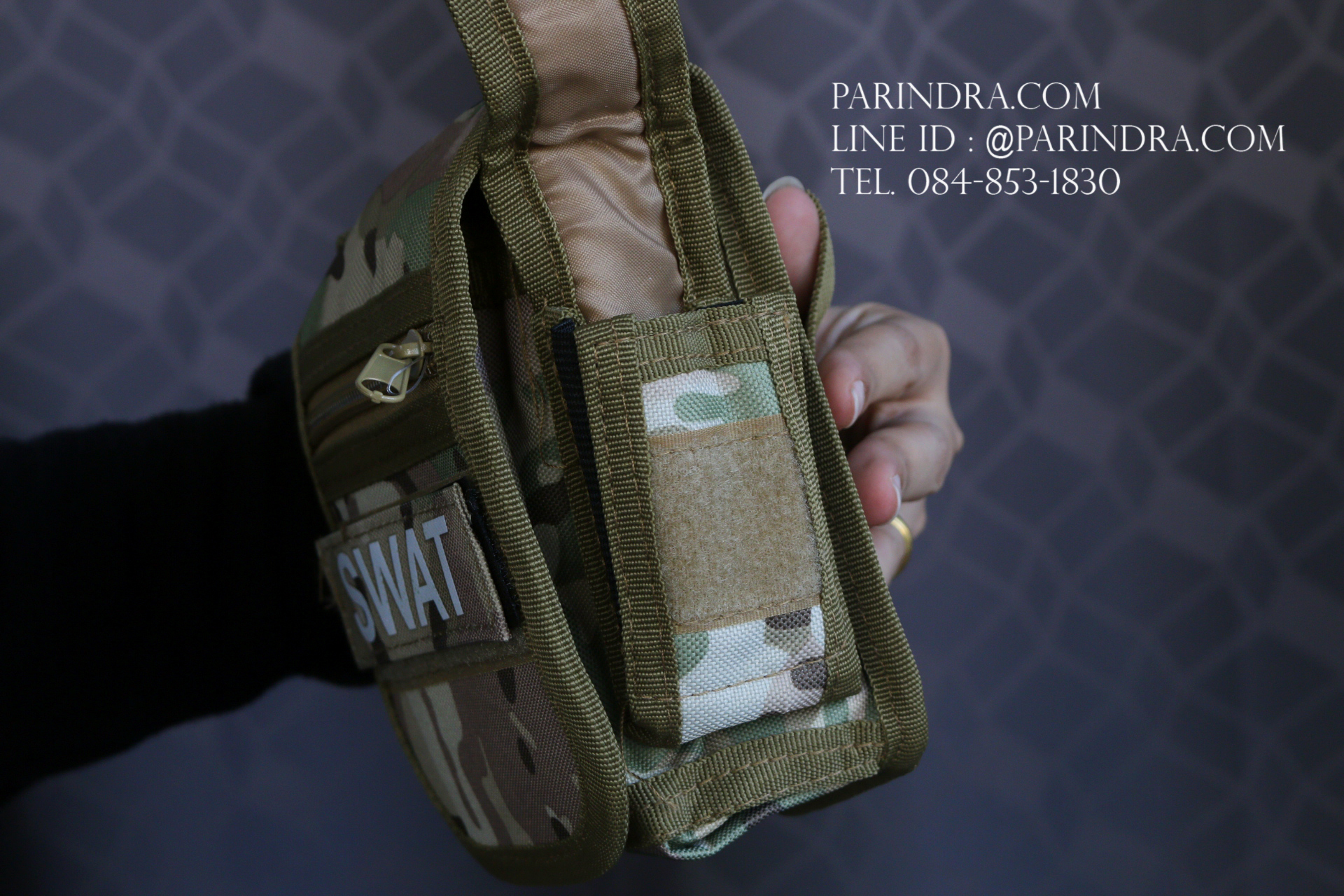 กระเป๋าคาดเอว รุ่น SX-011 ผ้าไนลอนลาย SWAT สีลายพราง