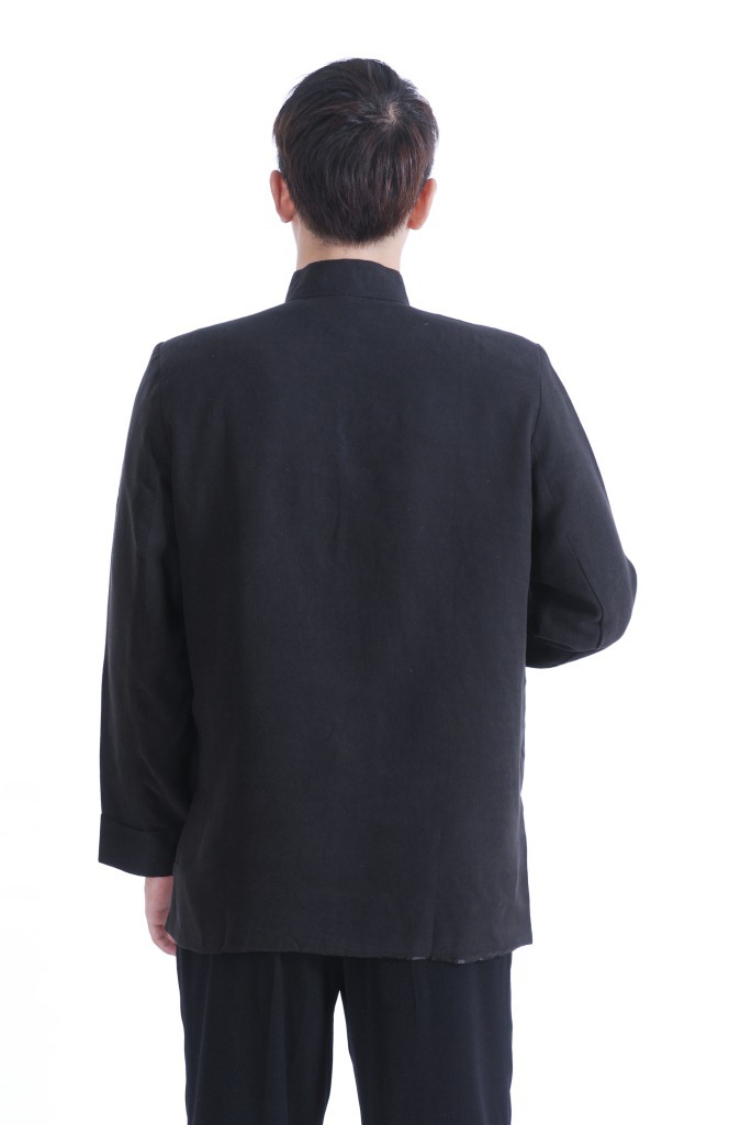 Pre-order ชุดจีน เสื้อจีนชาย แขนยาว สีดำ