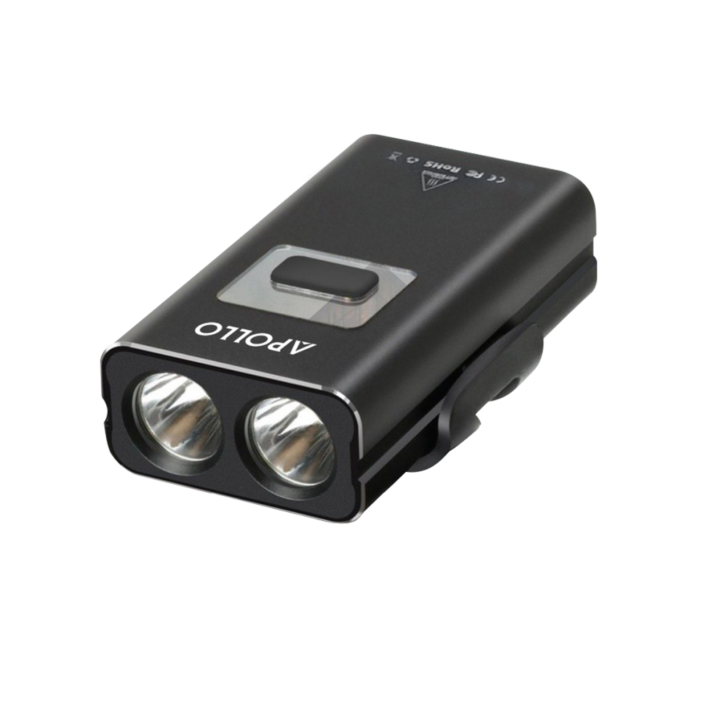 ไฟหน้าจักรยาน APOLLO BC19 ความสว่าง 600 ลูเมน ชาร์จ USB กันน้ำได้ IPX5 เบาเพียง 94กรัม