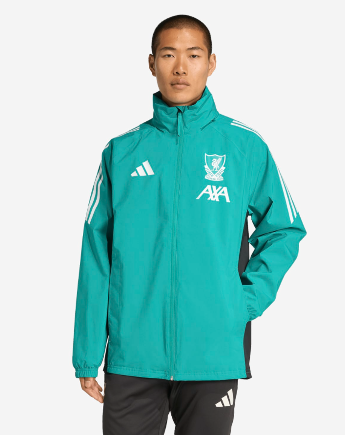 เสื้อแจ็คเก็ตกันฝนลิเวอร์พูลอาดิดาส 25-26 European Rain ของแท้