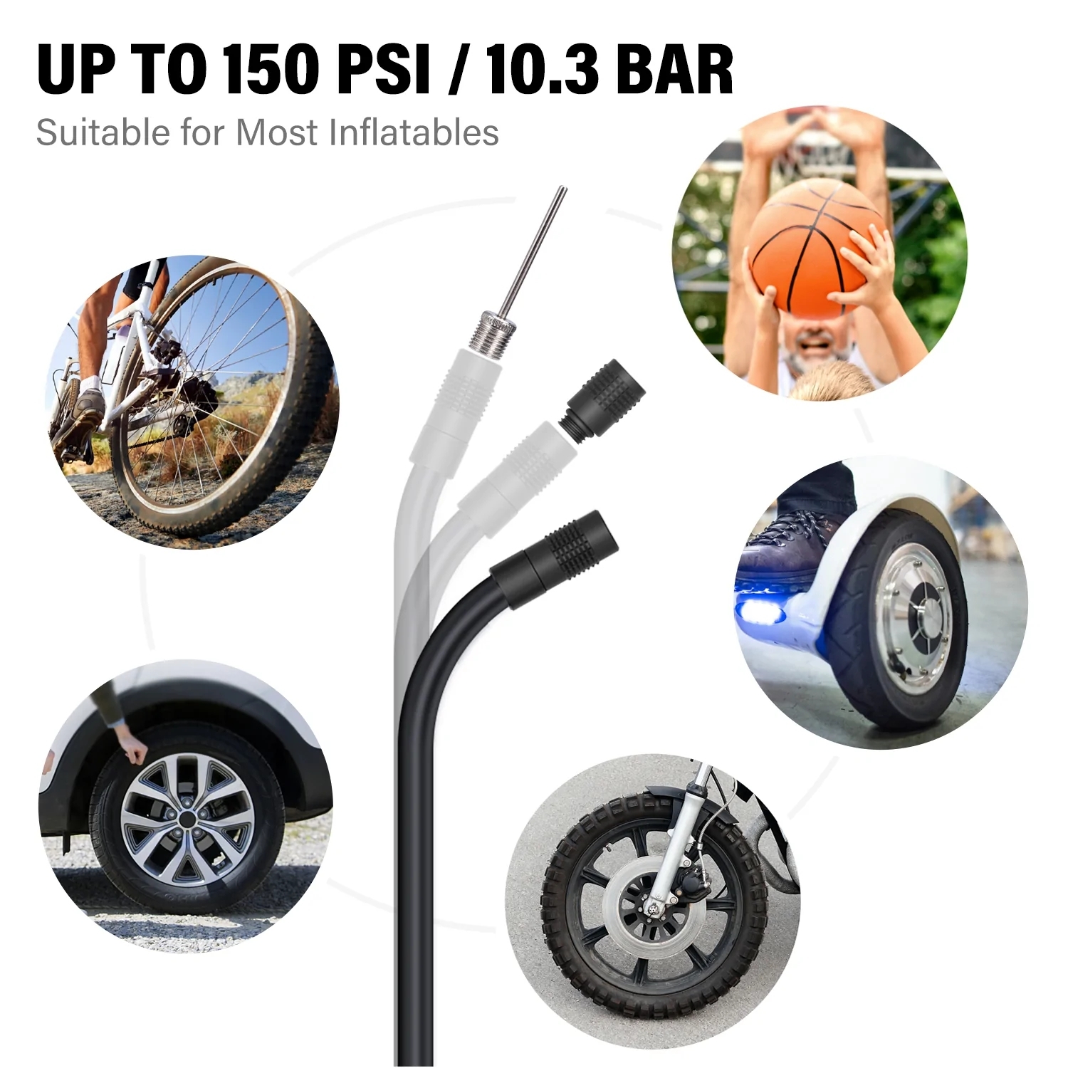 สูบลมเอนกประสงค์ CYCPLUS A8 ELECTRIC AIR PUMP สามารถสูบลมได้สูงสุดถึง 150Psi ทนทาน แบตอึดครับ