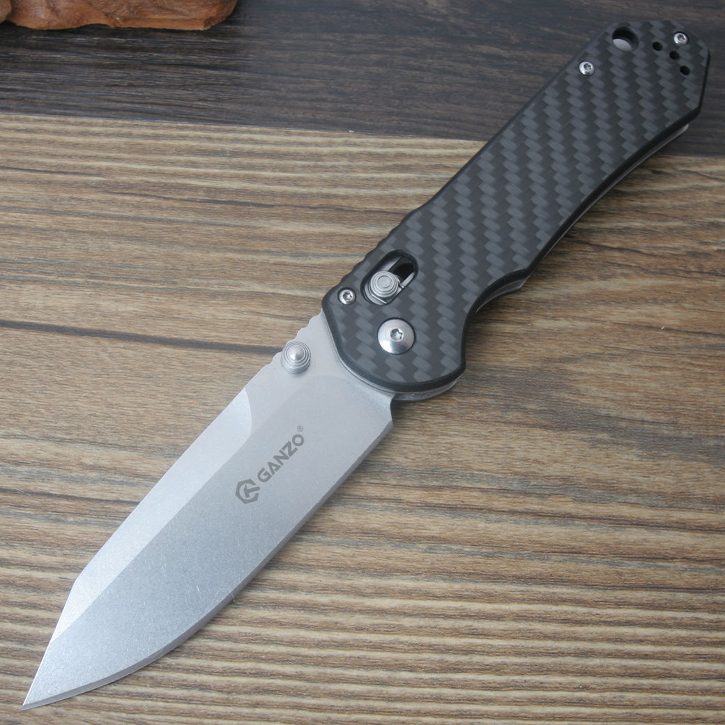 มีดพับ Ganzo รุ่น G7452-CF ด้ามลายคาร์บอนไฟเบอร์ ของแท้ 100%