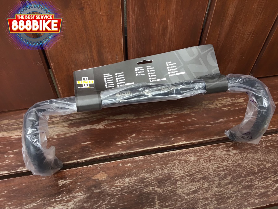 แฮนด์หมอบ UNO Handlebar Aero DROP 125MM REACH, HB-AR15 ยาว 700 MM 420mm