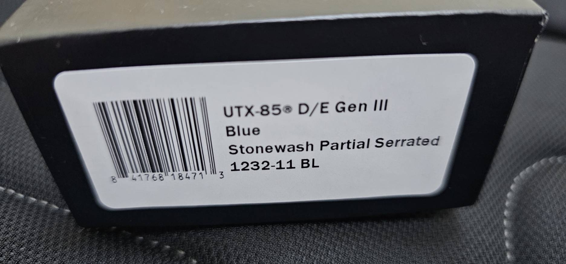 Microtech UTX-85 Gen III Stonewash Blue Handle Part Serrated