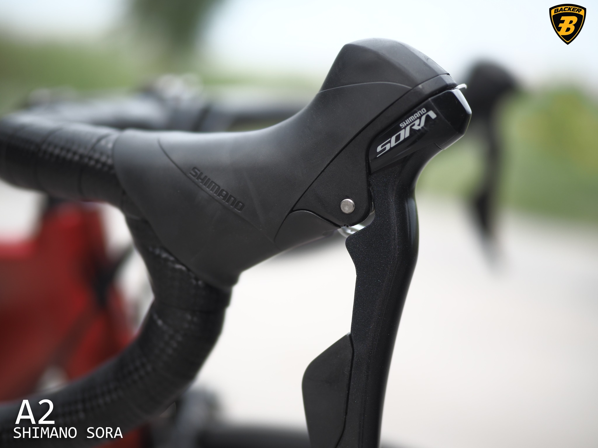 จักรยานเสือหมอบ BACKER A2 เกียร์ Shimano Sora 2*9 สปีด, เฟรมอลู ตะเกียบคาร์บอน ล้อ 700C ปี 2022