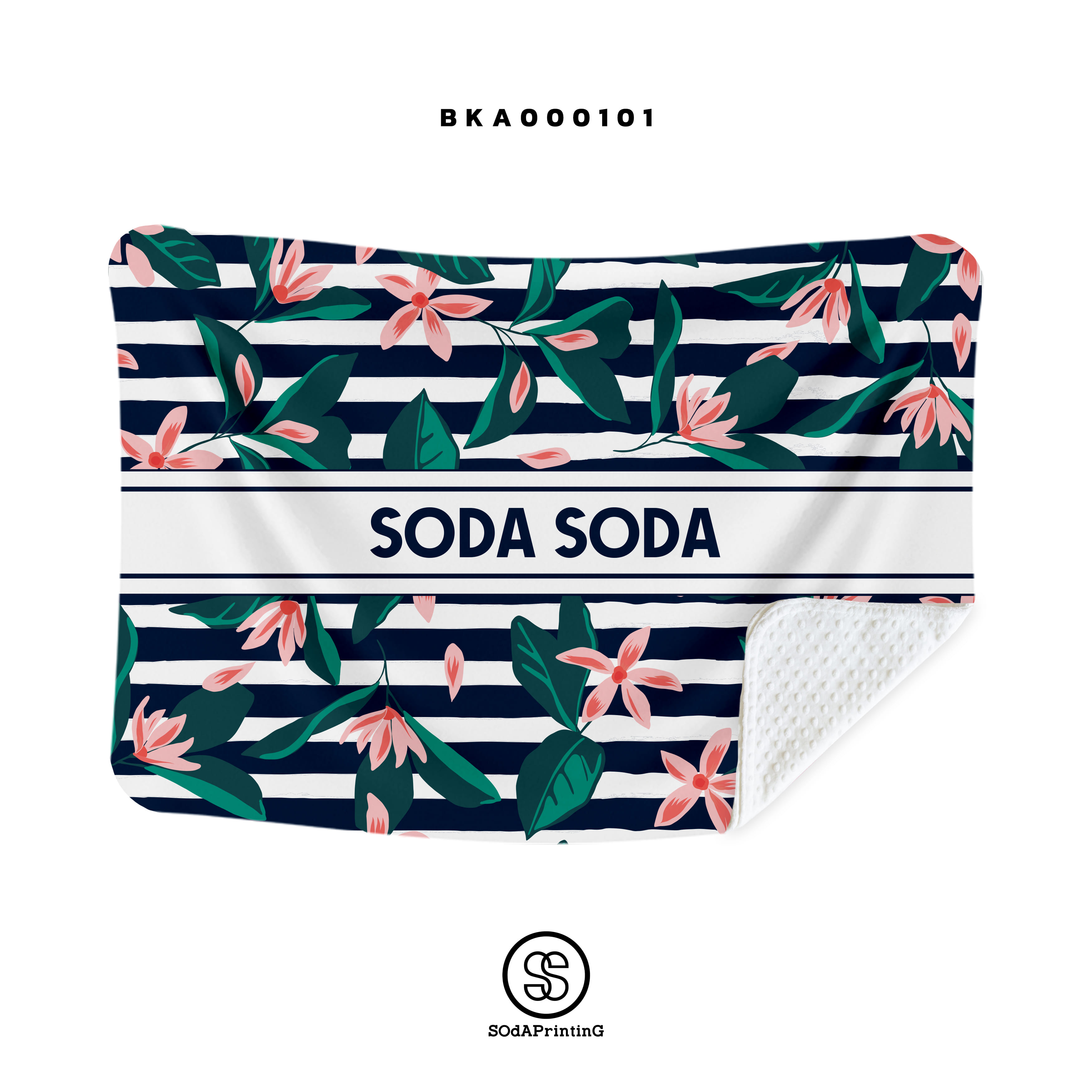ผ้าห่ม ใส่ชื่อได้ Flower2 รหัส BKA00101 #SOdAblanket #SOdAhome