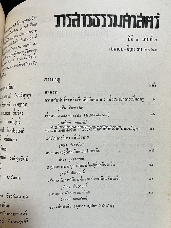 วารสารธรรมศาสตร์ ปีที่ 8 เล่ม 4