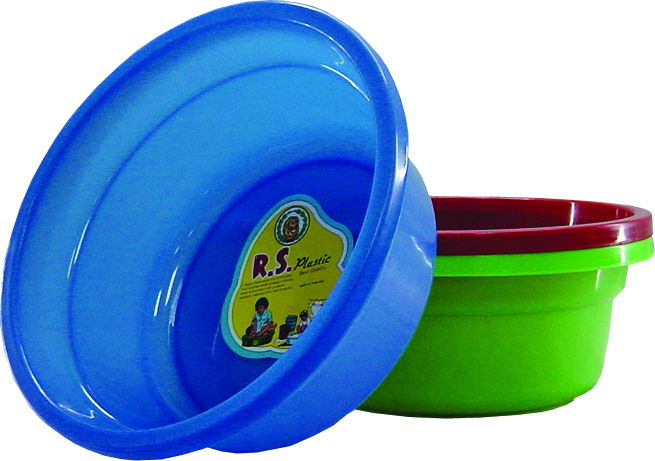 กะละมัง เบอร์ 30 สีสวย / สีใส ขนาด 23.7 x 9.6 cm. ราคาโหล ละ 135 บาท จำนวน มัดละ 24 โหล