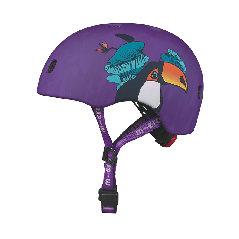 หมวกกันน็อคสำหรับเด็ก MICRO สีสันสดใส การออกแบบที่คำนึงถึงความสะดวกสบายและความปลอดภัย มีแผ่นโฟมหนาป้องกันแรงกระแทกได้ดี และสายรัดคางที่ปรับได้