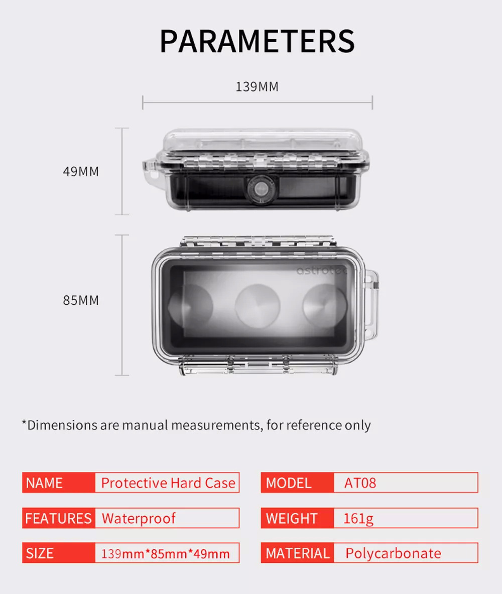 ขาย Astrotec AT08 เคสแข็งเกรดพรีเมี่ยม กันน้ำ กันฝุ่น กันกระแทก