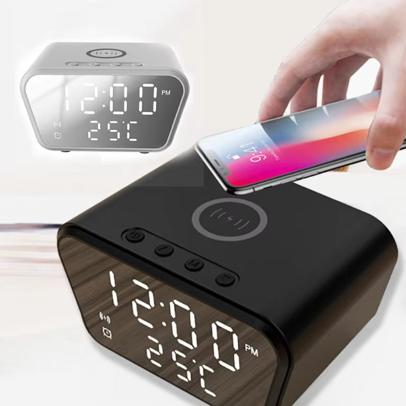 นาฬิกาปลุกดิจิตอล Wireless Charger รุ่น SZ-01