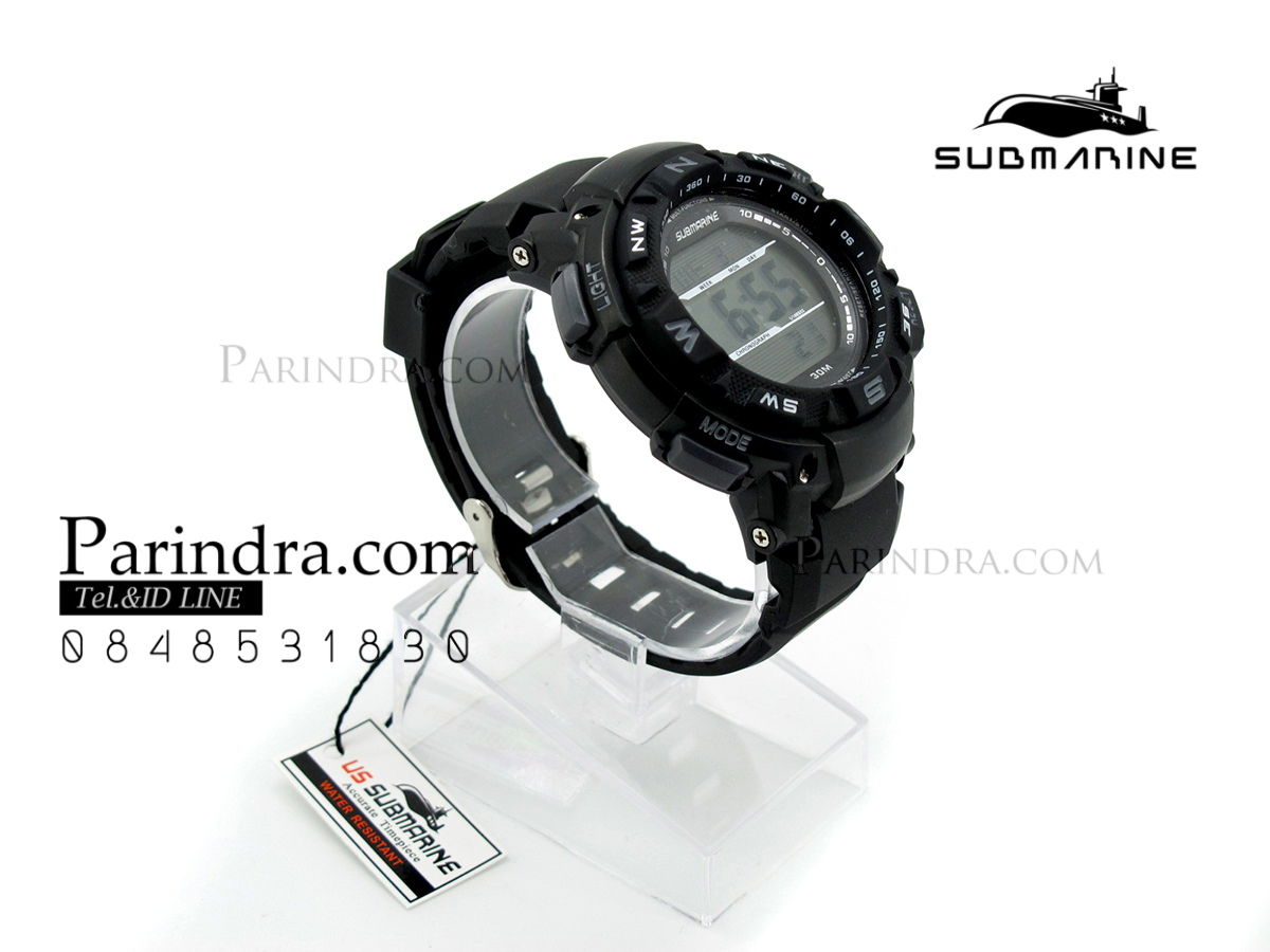 นาฬิกา US submarine รุ่น TP1326M สีดำ พื้นหลังเทา