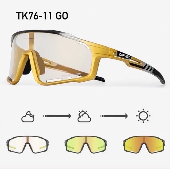 แว่นตา KAPVOE รุ่น X76 เลนส์ Photochromic เลนส์สีปรับแสงออโต้ วัสดุ TR90 ที่มีความเหนียวสูง ขาแว่นปรับได้