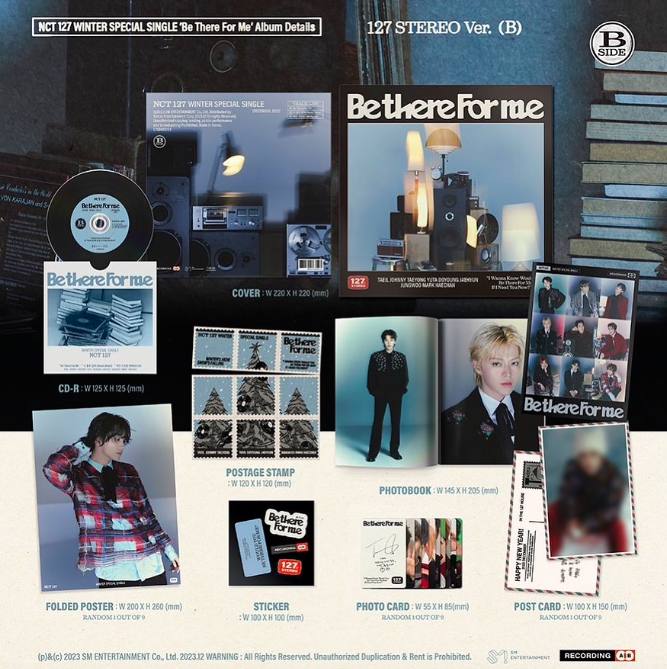 PRE. อัลบั้ม #NCT127 - Winter Special Single Album Be There For Me (127 STEREO Ver.) (Random Ver.) - รอนำเข้า 10 - 25วัน -