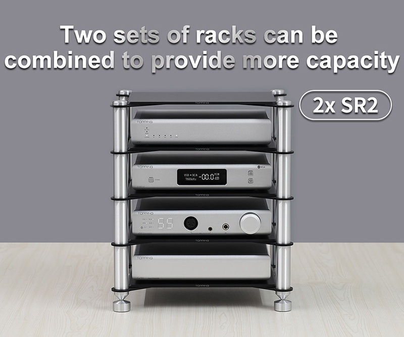 Topping SR2 ชั้นวางอลูมิเนียมสำหรับวาง Topping หรืออุปกรณ์อื่นๆ