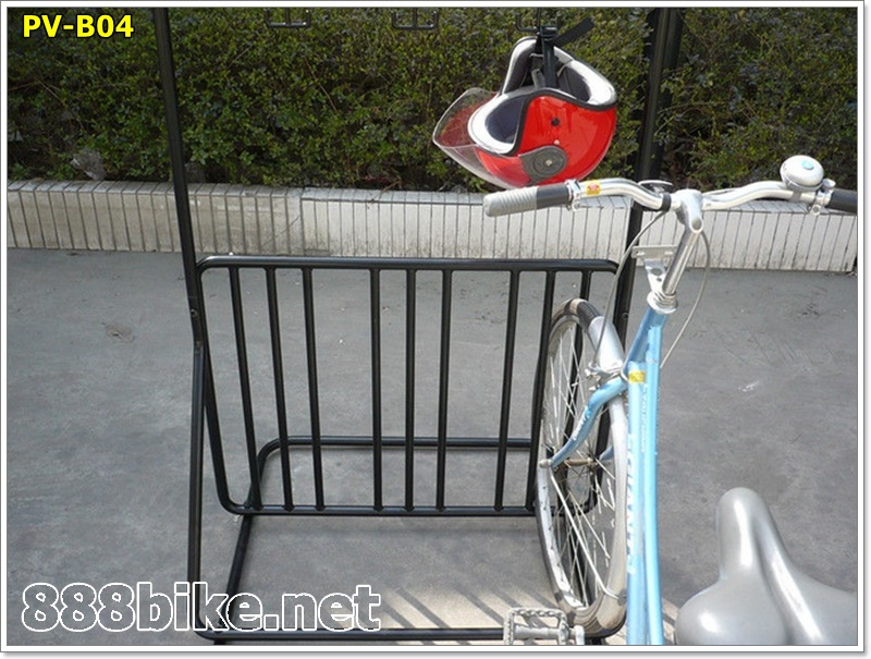 ที่จอดจักรยานแบบ 6 คัน พร้อมที่แขวนหมวก PV-B04 6 bikes parking rack