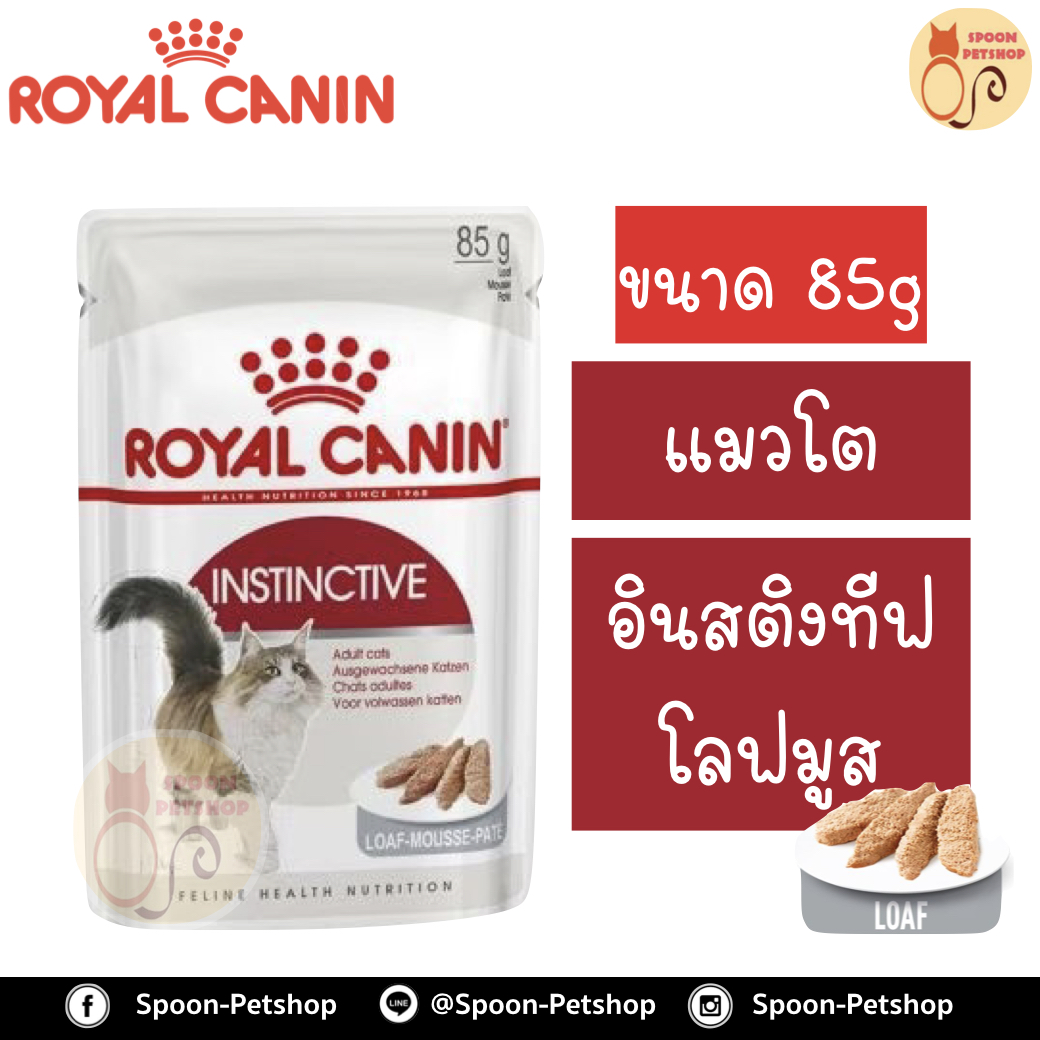 Royal Canin Instinctive 12 Loaf อาหารแมว โรยัล คานิน แบบเปียก สำหรับแมวโต 1-10 ปี ที่ต้องการรักษารูปร่างสมส่วน เนื้อโลฟมูส