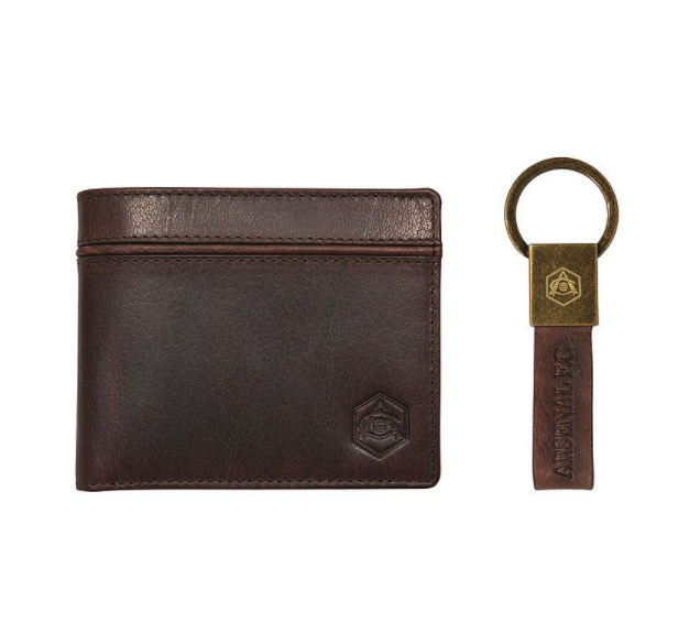 ชุดกระเป๋าสตางค์พวงกุญแจอาร์เซนอลย้อนยุค Heritage Leather Wallet & Keyring ของแท้
