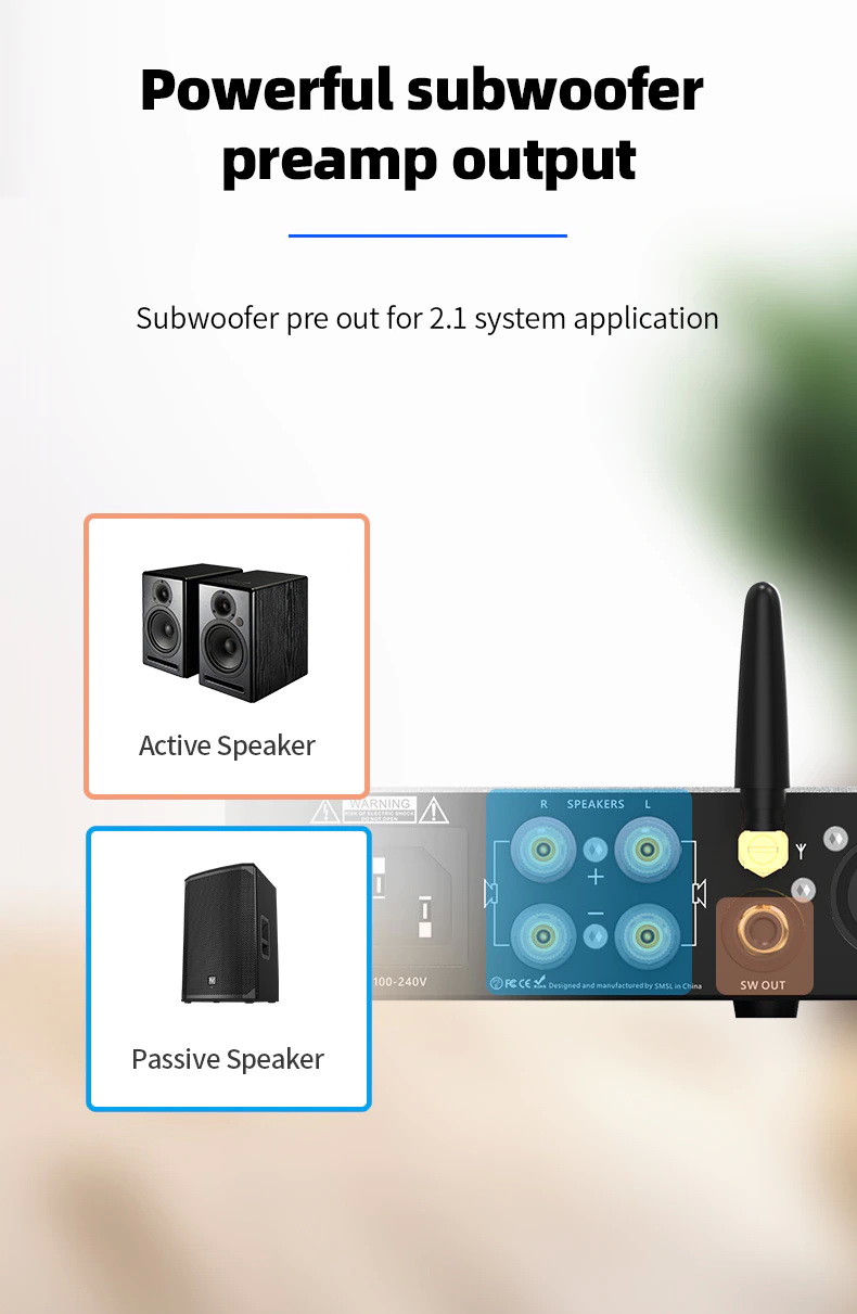 ขาย SMSL DA-9 แอมป์ตั้งโต๊ะระดับ Hi-Res รองรับ Bluetooth5.0 ประกันศูนย์ไทย