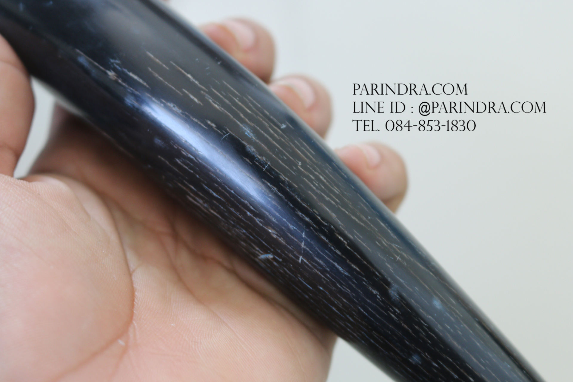 หนังสติ๊กเขาควายตัน สีดำสนิท โค้งงอ เข้ารูปสวยงาม #BAF002