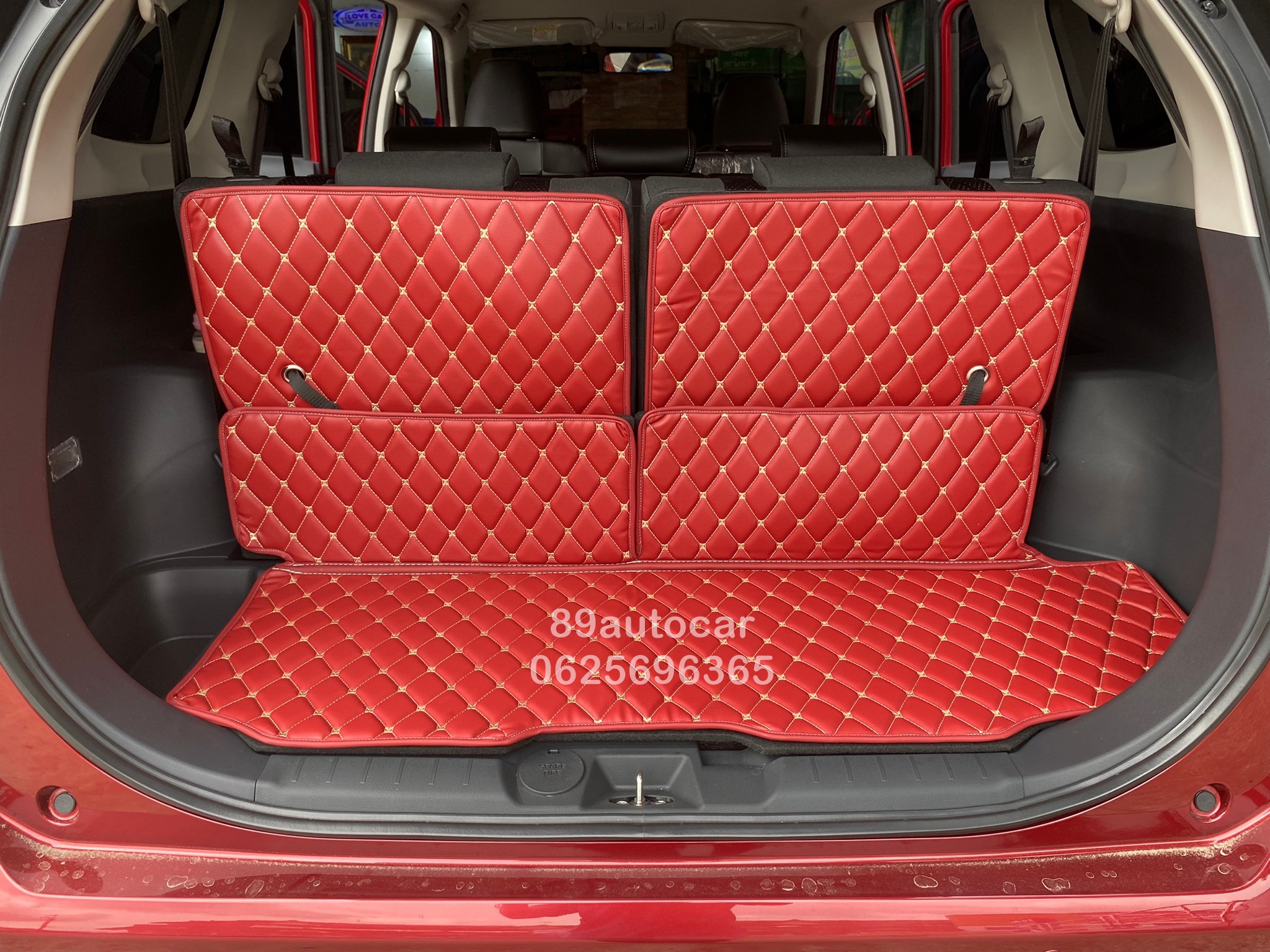 พรมปูพื้นรถยนต์ Toyota Veloz 2022 ปูพรม6D สีแดงไวน์ เต็มคัน