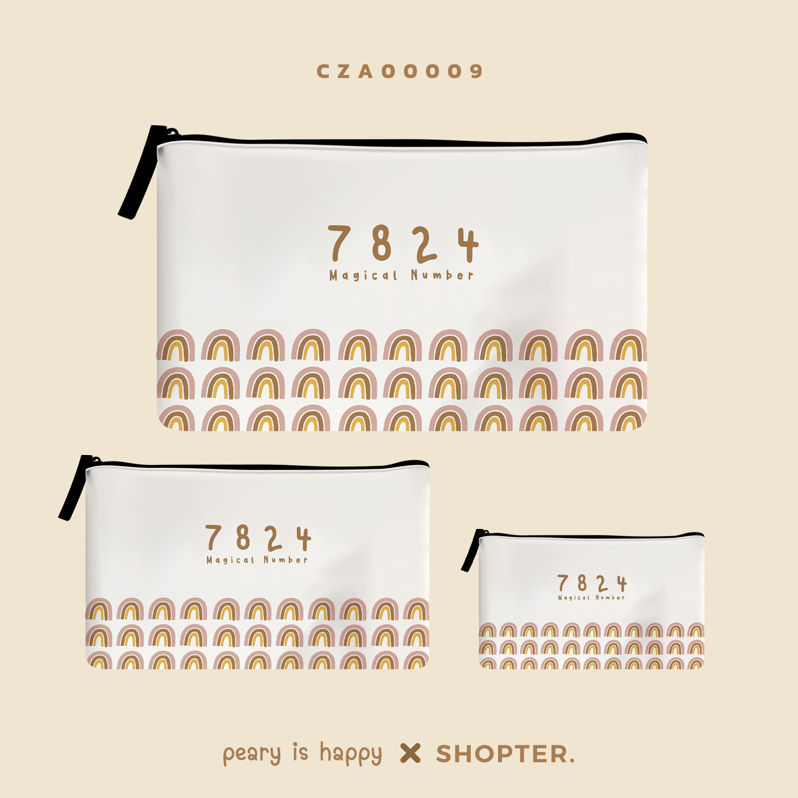 เซ็ทกระเป๋าเคสคอม Magical Number 7824 CZA00009 #minimalstylebyPEARY