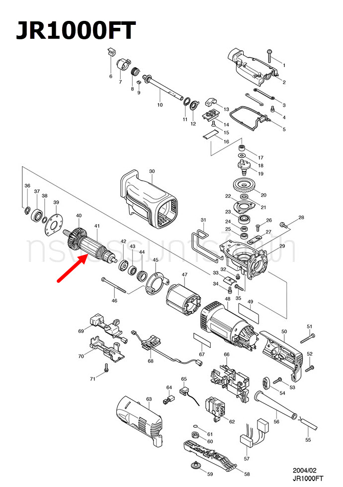 ทุ่น เลื่อยไฟฟ้าเล็ก Makita มากีต้า JR1000FT (แท้) ##