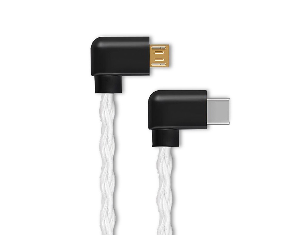 ขาย Shanling L2 สาย USB Type C เป็น Micro USB คุณภาพดี ทองแดงชุบเงินแบบ 30 AWG Mini to Mini ยาว 10CM