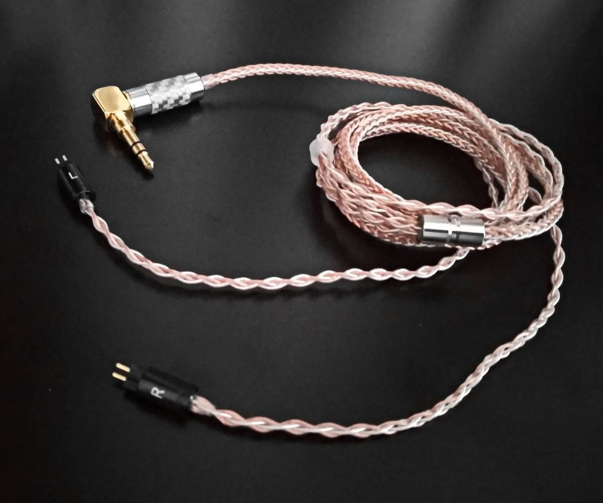 ขาย สาย Audbos MMCX สายทองแดงชุบเงินละเอียด 8แกน (96 x 0.04)