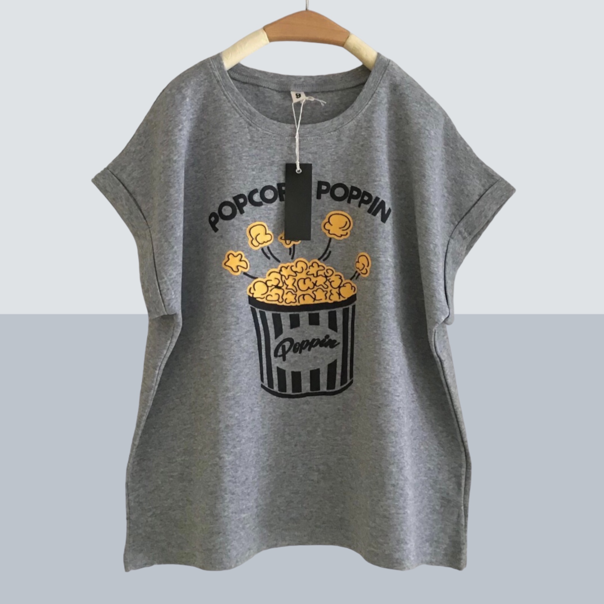 เสื้อยืดสกรีนลายป๊อบคอร์น 9am