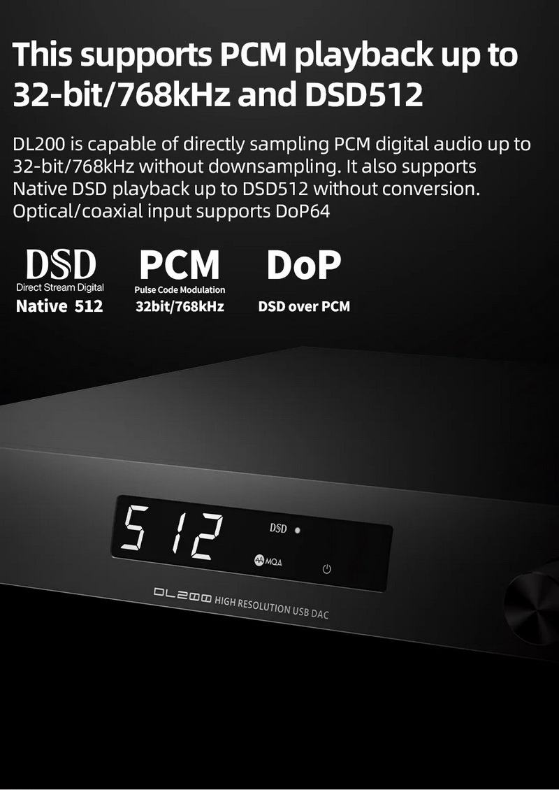 SMSL DL200 DAC/AMP ตั้งโต๊ะ รองรับ MQA, Dual Hi-Res ประกันศูนย์ไทย