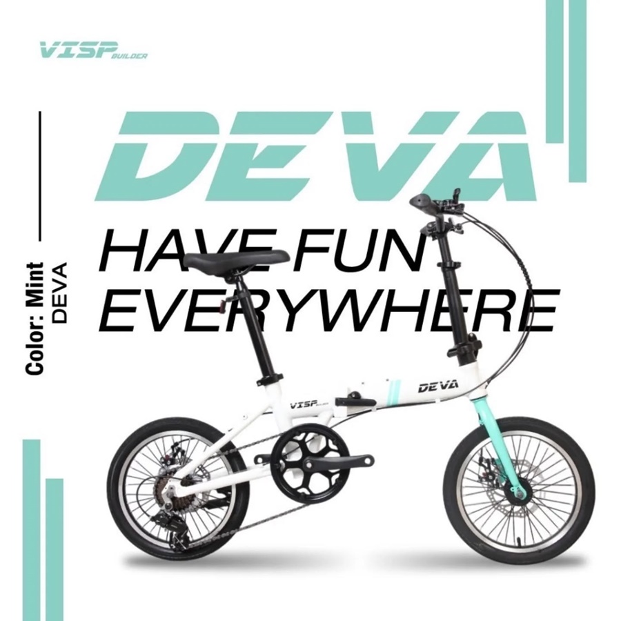 จักรยานพับได้ VISP DEVA ล้อ 16 นิ้ว เฟรมอลูมิเนียม เกียร์ชิมาโน่ 7 สปีด ดิสก์เบรกหน้า-หลัง