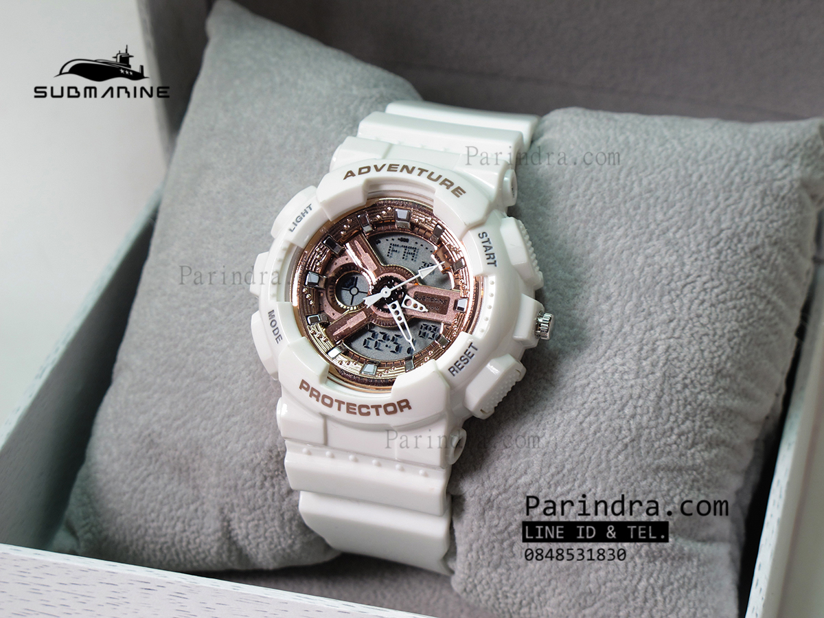 นาฬิกา US submarine Adventure Protector รุ่น TP3163L สีขาว-pink gold