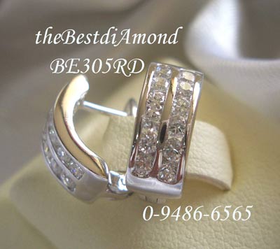 BE305RD+++ต่างหูแถว 2 แถว+++ งานเรียบร้อย แอบหรูนิดๆ ใส่ติดหูได้ทุกวัน ไม่มีล้าสมัยเลยค่ะ