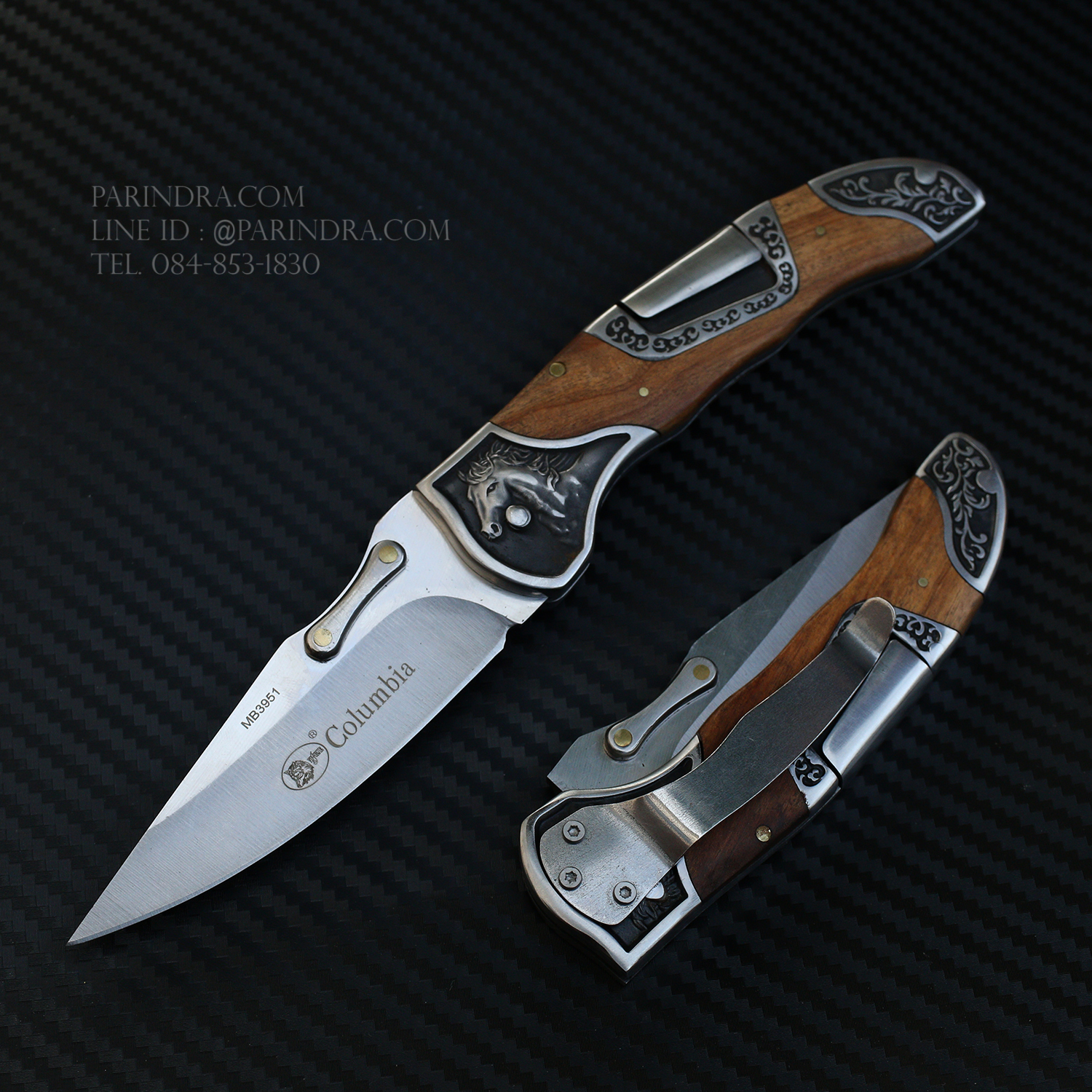 มีดพับ Columbia MB3951 รูปทรงสวย ด้ามไม้คลาสสิก