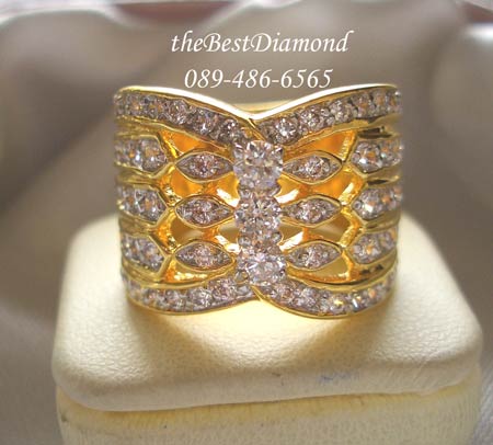 งานทอง สำหรับ BR601 +++แหวนเริ่ดหรู อลังการค่ะ Intrend มากๆๆๆค่ะ ใส่แล้วเต็มนิ้ว งานสวยมาก เพชรเยอะอีกตังหาก วงนี้สวย guarantee เลยนะคะ