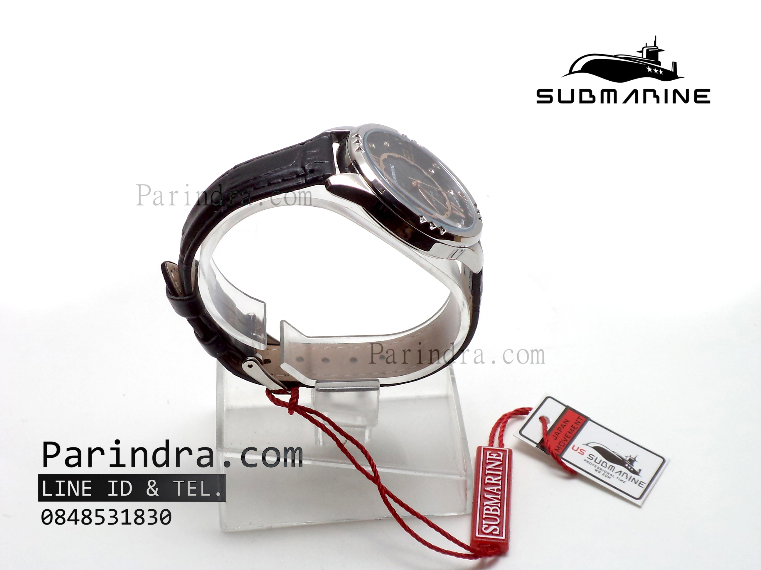 นาฬิกา US Submarine MC101L สายหนังสีดำ