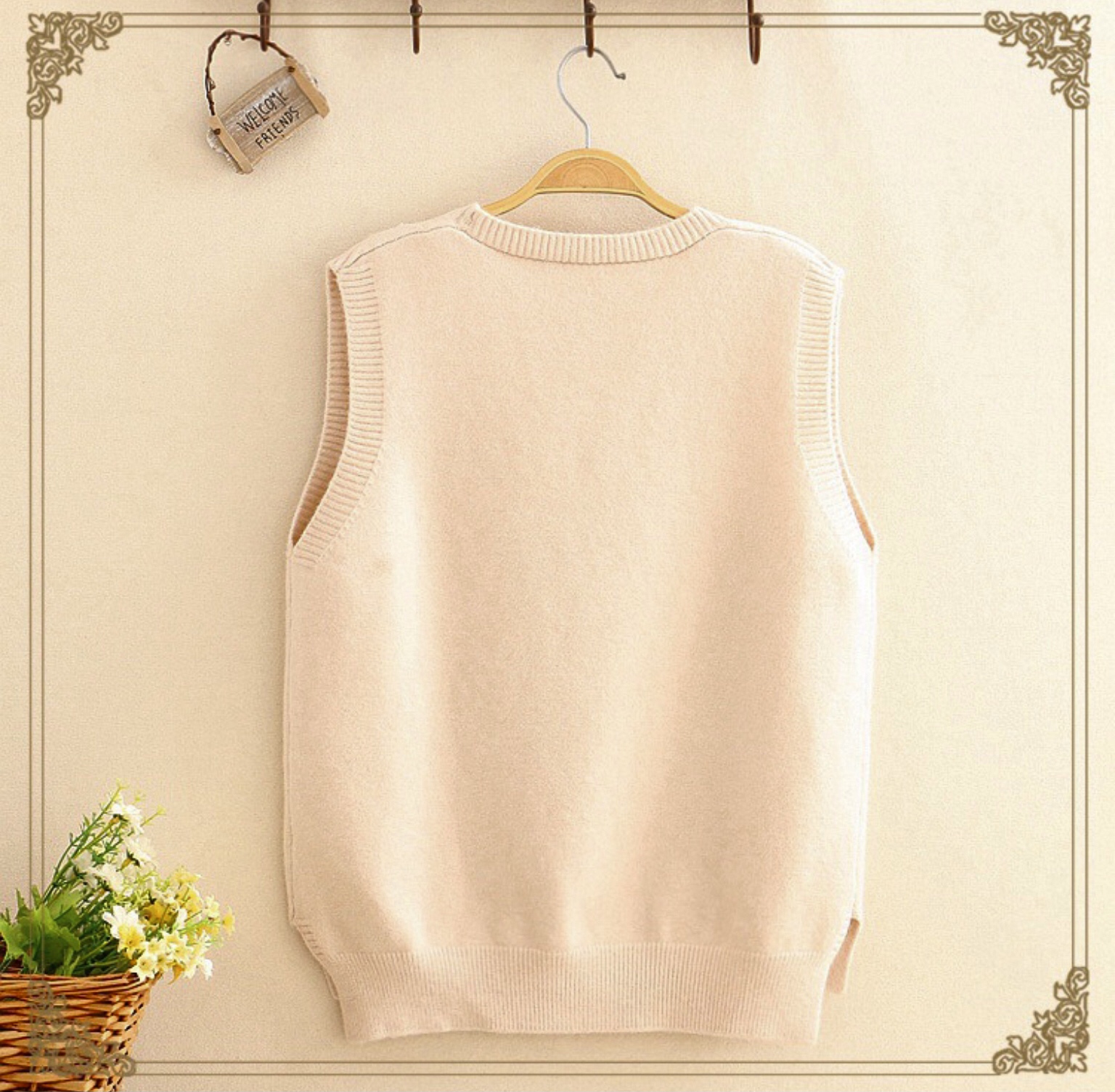 เสื้อกั๊กไหมพรมนุ่ม