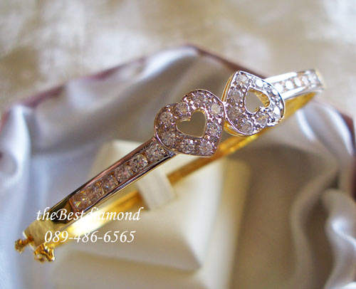 สินค้าหมด===BL007++กำไล 2 Hearts++กำไลน่ารักๆๆ เป็นหัวใจคู่กัน งานน่ารักมากๆๆ ใส่ได้ทุกโอกาส ใส่ติดข้อมือได้ไม่เวอร์ค่ะ ดีไซน์ modern มากๆ