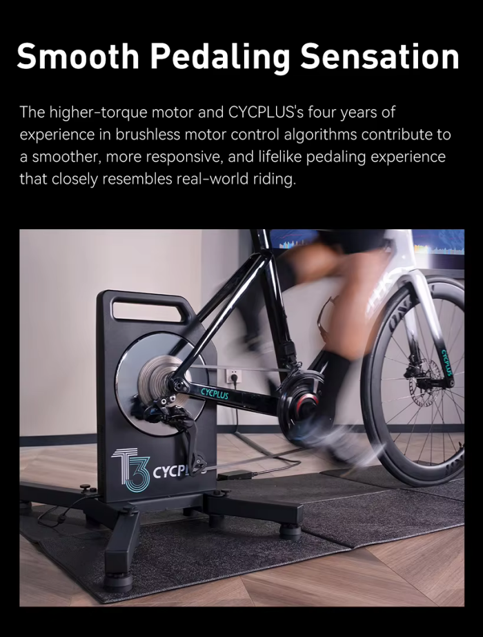 CYCPLUS T3 Smart Indoor Direct Drive Bicycle Trainer | Supports Shimano, SRAM 8-12 Speed