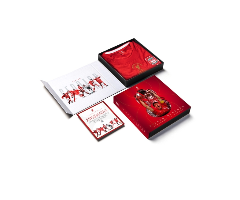 เสื้อย้อนยุคลิเวอร์พูล 2005 Liverpool FC Legend Steven Gerrard พร้อมลายเซ็นต์ เพิ่มข้อความส่วนตัวได้ 40 ตัวอักษรของแท้