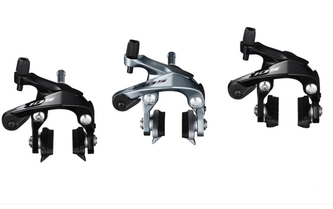 ก้ามเบรค 105, BR-R7010-RS, F/R, (แกน Direct Mount), ก้ามหลังแบบยึดบน, สีดำ ,IBRR7010RS82L