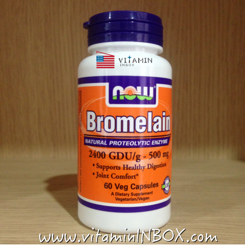 # วิตามินย่อยอาหาร # Now Foods, Bromelain, 500 mg, 60 Vcaps