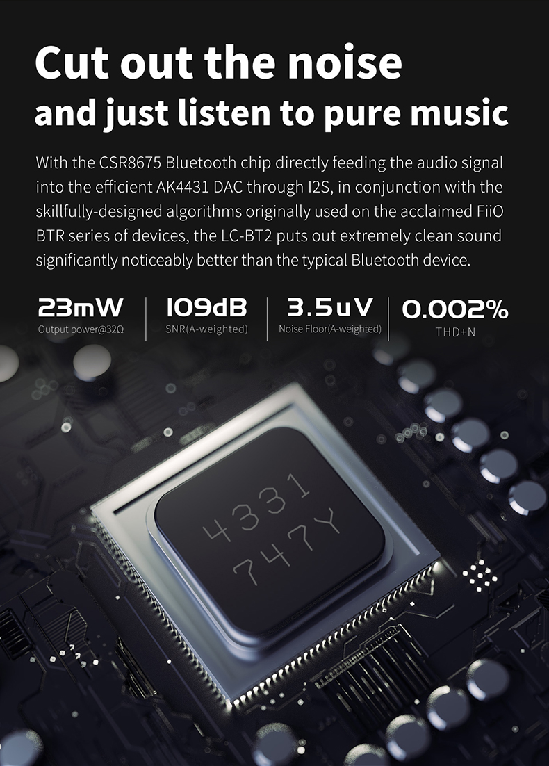 ขาย FiiO LC-BT2 สายหูฟังพร้อมไมค์รองรับ Bluetooth5.0 aptX LL/LDAC