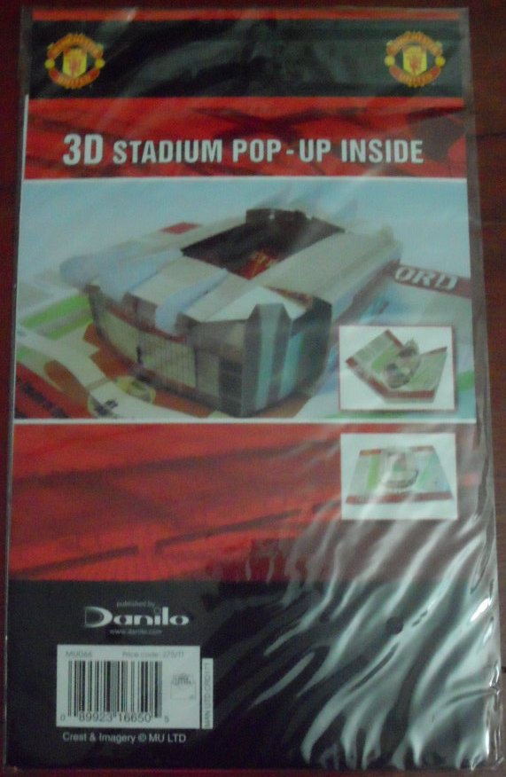 บัตรอวยพรวันเกิด ฟุตบอล สโมสรแมนเชสเตอร์ ยูไนเต็ด - 3D POP-UP OLD TRAFFORD ใหม่ / MANCHESTER UNITED Football Club Birthday Card - 3D POP-UP OLD TRAFFORD NEW