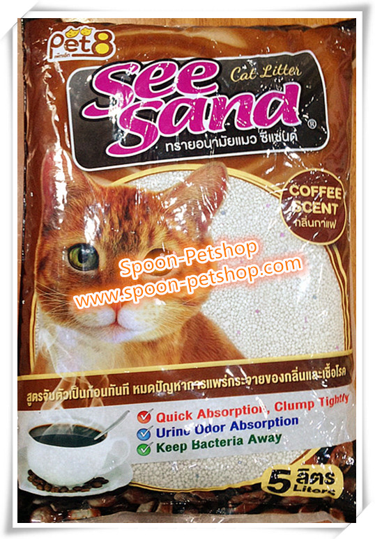(ยกกระสอบ) ทรายแมว Seesand ซีแซนด์ 5L 6ถุง/กระสอบ กระสอบละกลิ่น