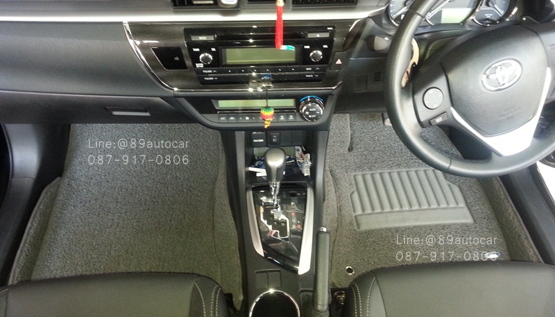 พรมไวนิลปูพื้นรถยนต์ Toyota Altis 2016 ไวนิลสีเทาขอบเทา